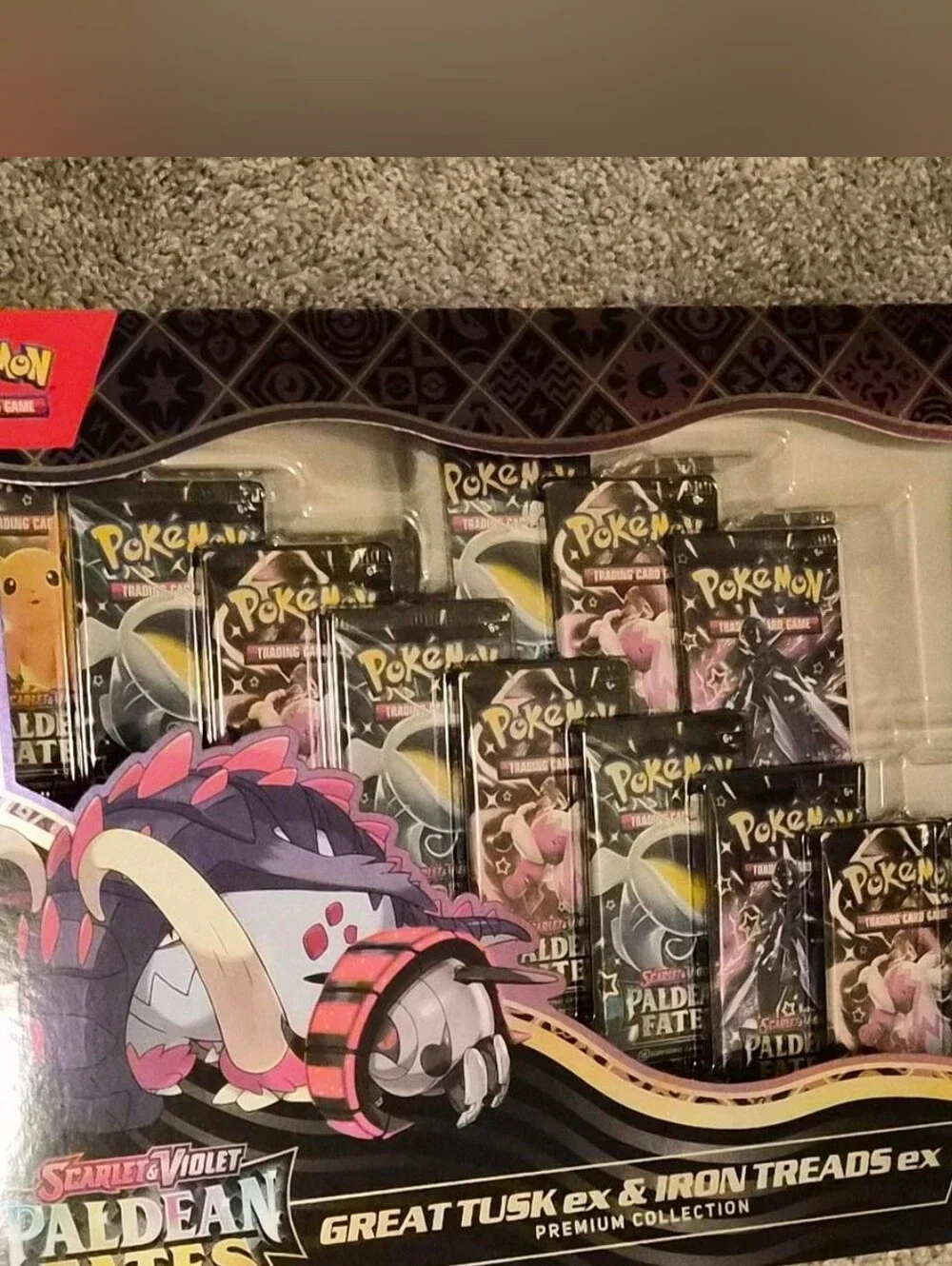 Pokemon Paldean Fates Great Tusk Ex & Iron Treads Ex Premium Collection New